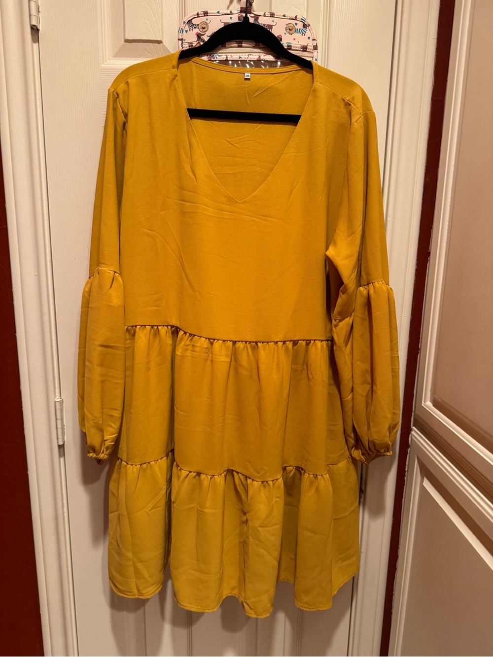 AMAZON Plus Size Mustard/Gold Dress Size 2XL